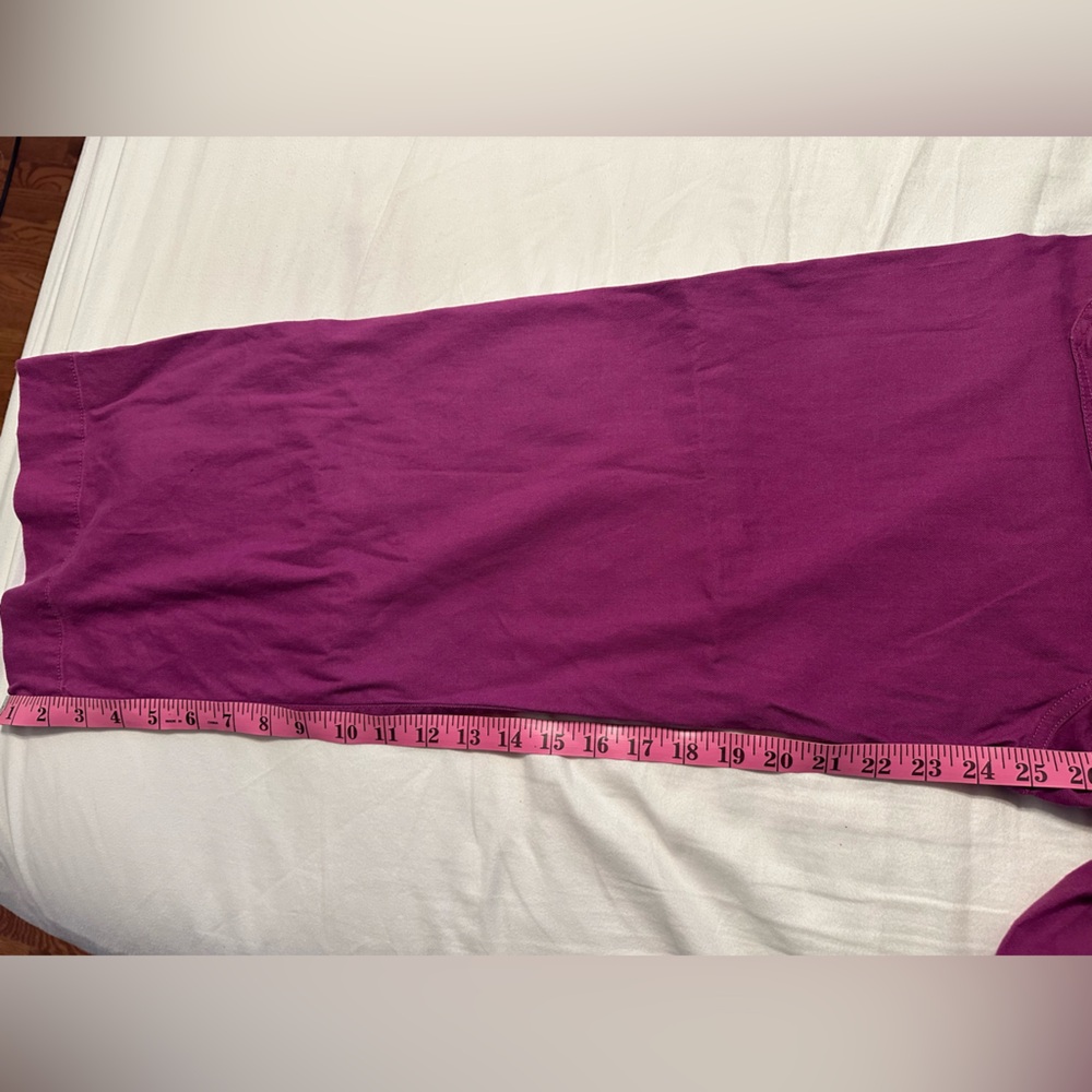 Sz 8 EUC Maeve Magenta Linen Colette Wide Leg Pants Anthropologie - Picture 14 of 14